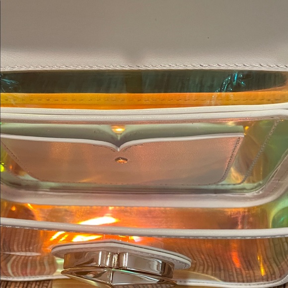 Heart Kate Spade White and Iridescent Crossbody Bag - with Turn-Lock - Picture 13 of 14